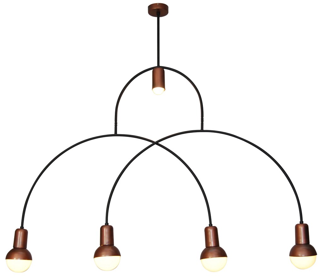 HL-3523-5 CHRISTOPHER OLD COPPER &amp; BLACK PENDANT