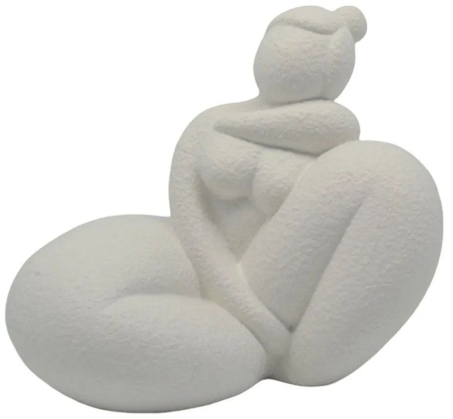 Διακοσμητική Φιγούρα 842940 17,5x15x16cm White Mat Ankor Ceramic