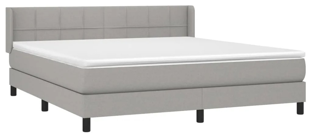 ΚΡΕΒΑΤΙ BOXSPRING ΜΕ ΣΤΡΩΜΑ ΑΝΟΙΧΤΟ ΓΚΡΙ 180X200 ΕΚ. ΥΦΑΣΜΑΤΙΝΟ 3129729