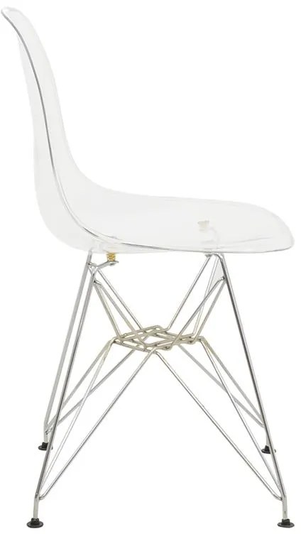 Καρέκλα Adelle PP διάφανο-inox πόδι 46x55x81εκ 46x55x81 εκ.