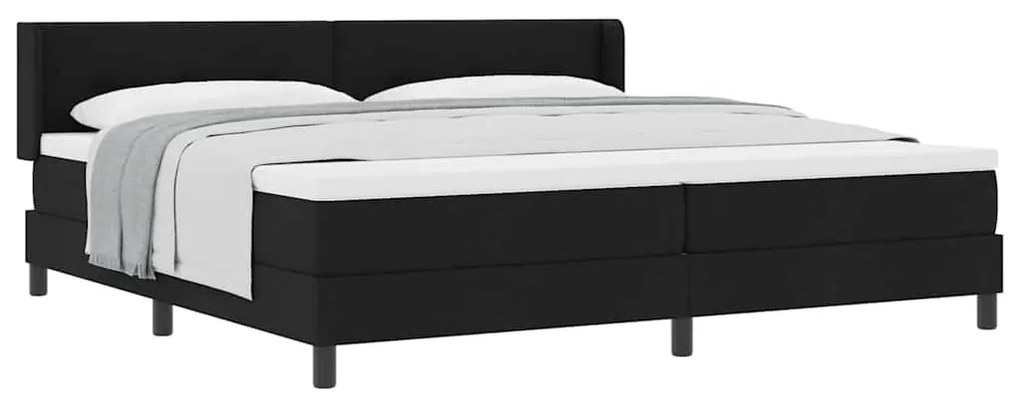 vidaXL Κρεβάτι box spring με στρώμα με στρώμα Μαύρο 200 x 200 cm