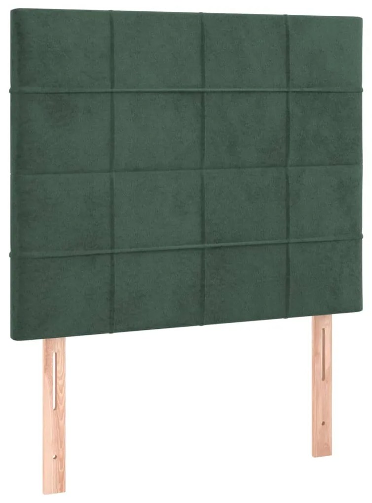 Κρεβάτι Boxspring με Στρώμα Σκούρο Πράσινο 100x200εκ. Βελούδινο 3137830