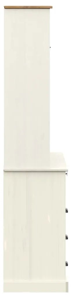 vidaXL Βιτρίνα VIGO Λευκή 80 x 40 x 176 εκ. από Μασίφ Ξύλο Πεύκου