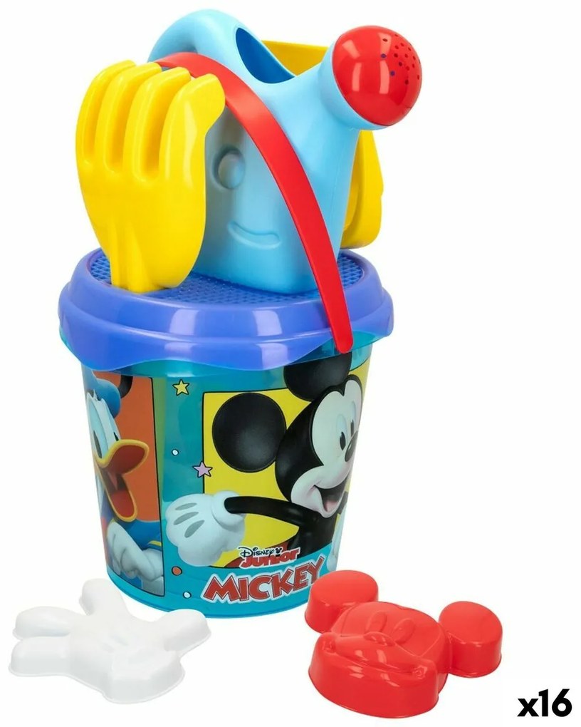 Σετ Παιχνιδιών για τη Παραλία Mickey Mouse Ø 18 cm (16 Μονάδες)