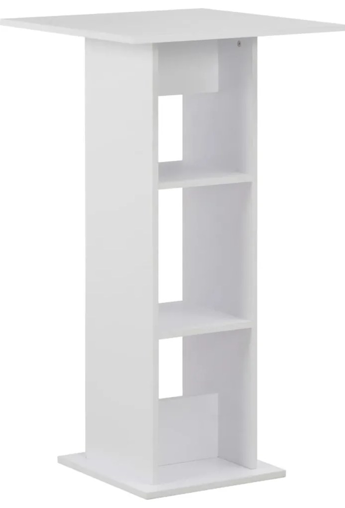 vidaXL Τραπέζι Μπαρ Λευκό 60 x 60 x 110 εκ.
