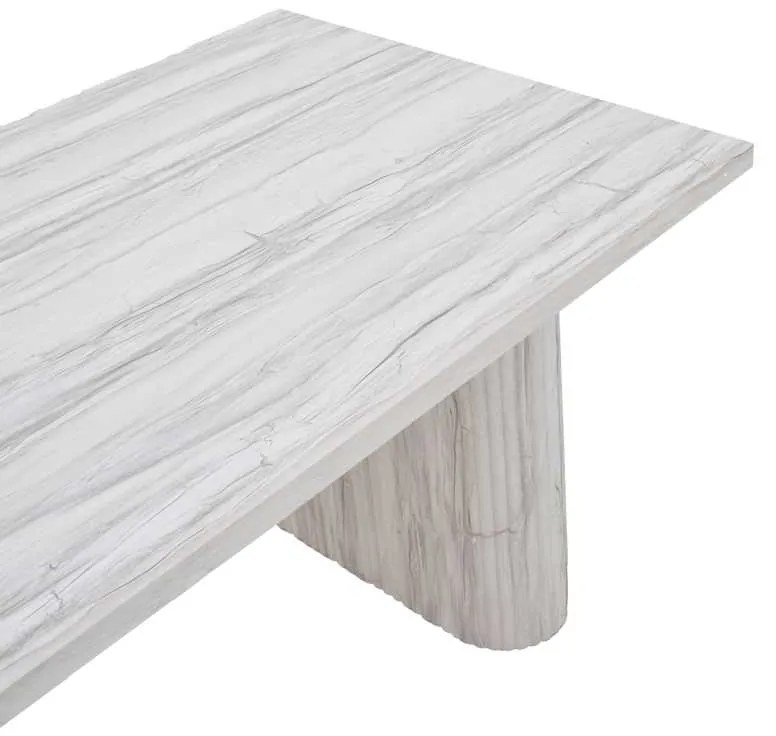 Τραπέζι Loozir pakoworld mdf σε απόχρωση λευκό μαρμάρου 180x90x75εκ
