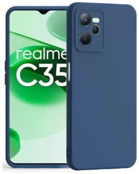 Techwave Matt case for Realme C35 navy blue