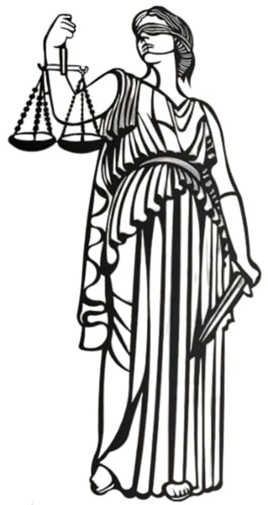 Διακοσμητικό Τοίχου Justice 826PIR2079 35x70cm Black Wallity Μέταλλο