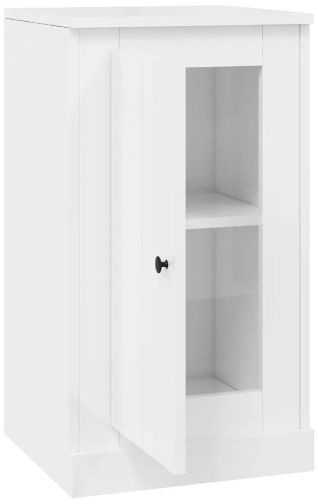 vidaXL Ντουλάπια 2 τεμ. Γυαλι. Λευκό 37,5x35,5x67,5 εκ. Επεξεργ. Ξύλο