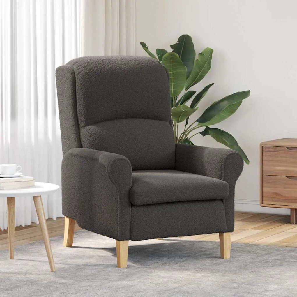 vidaXL Πολυθρόνα Σκούρο γκρι 76 x 94 x 102 εκ. ύφασμα