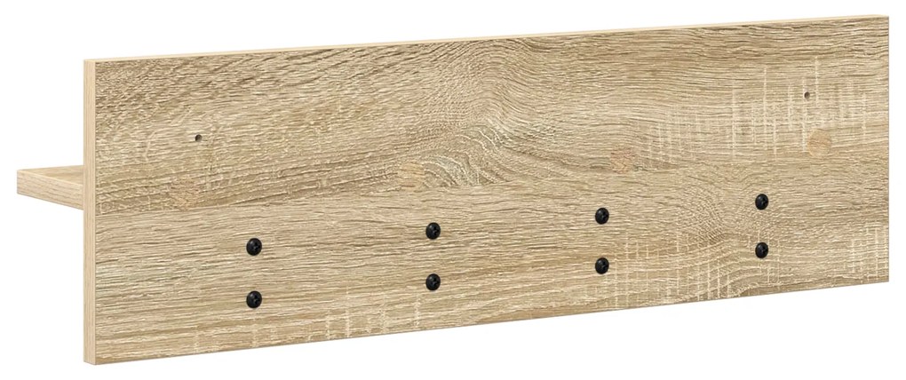 vidaXL Τοίχου Κρεμάστρα με ράφι Sonoma Δρυς 60 x 10.5 x 18 εκ