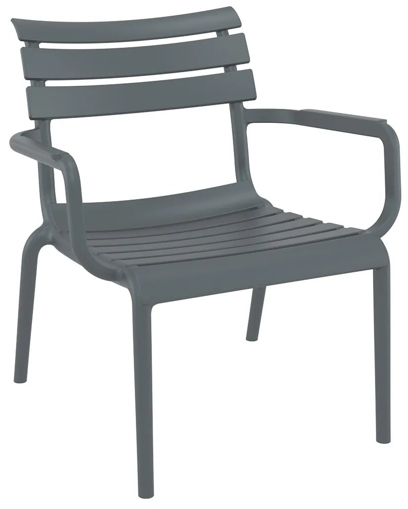 Siesta   Paris/P-L* Lounge Armchair Dark Grey  metax-01-00-2950 διάστ.70.0000 x 68.0000 x 76.0000