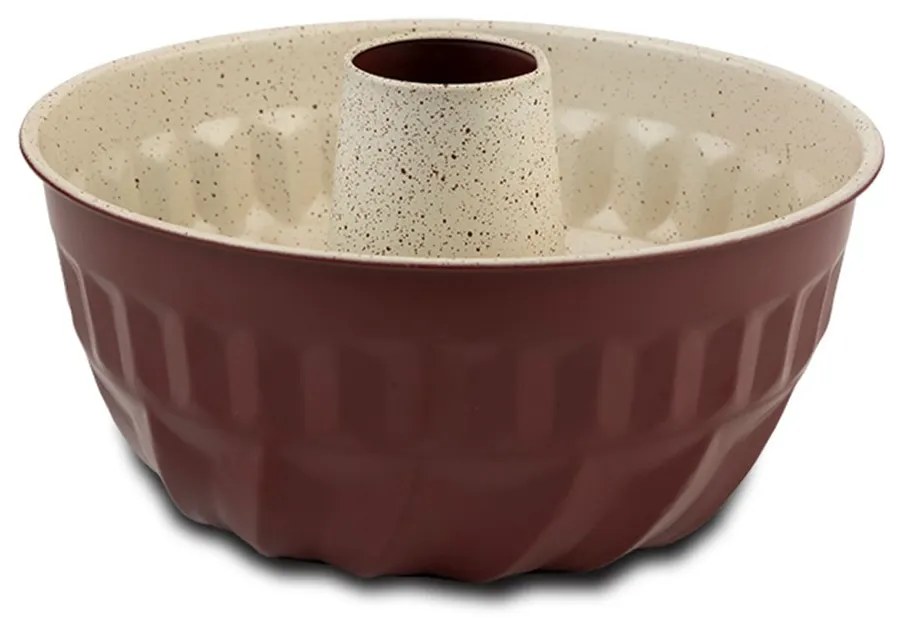 Φόρμα Κέικ Αντικολλητική Terrestrial 10-103-177 Φ22,5x10cm 2lt Bordo-Beige Nava Ατσάλι