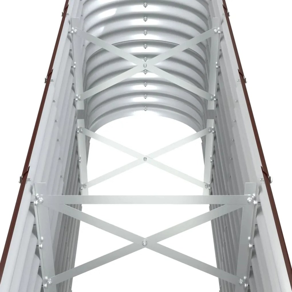vidaXL Ζαρντινιέρα Καφέ 332x40x68 εκ. Γαλβανισμένος χάλυβας