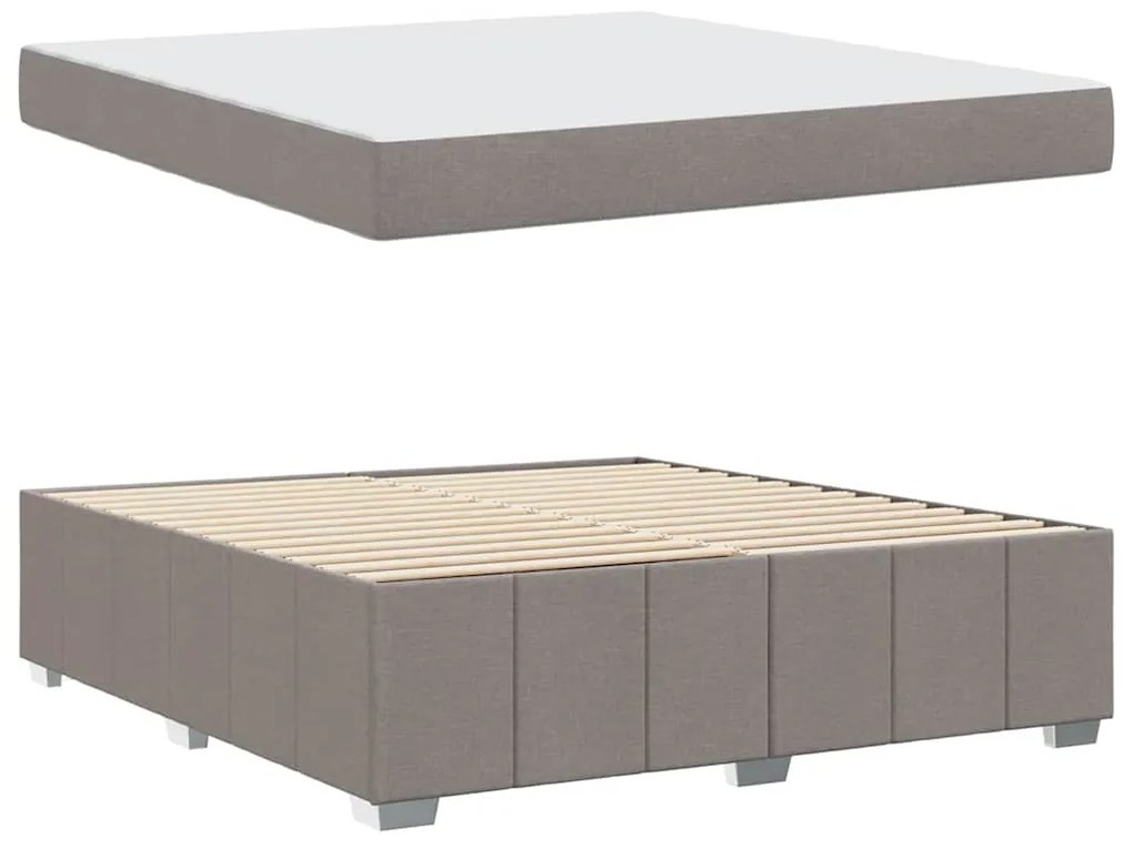 vidaXL Σκελετός Κρεβατιού Taupe 180 x 200 cm ύφασμα