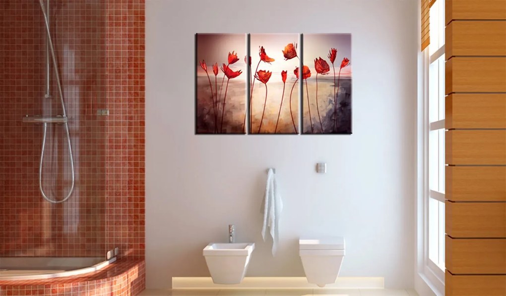 Πίνακας - Bright red poppies 120x80