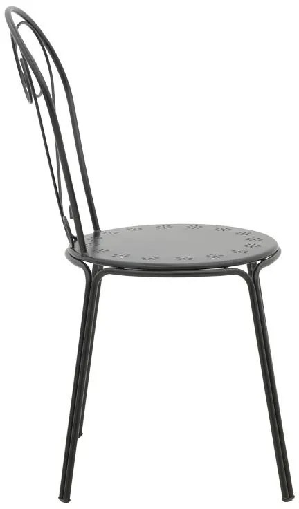 Σετ Κήπου Τραπεζαρία Vergo-Chari 3 τεμ Μεταλλικό Μαύρο 60x60x70 εκ.