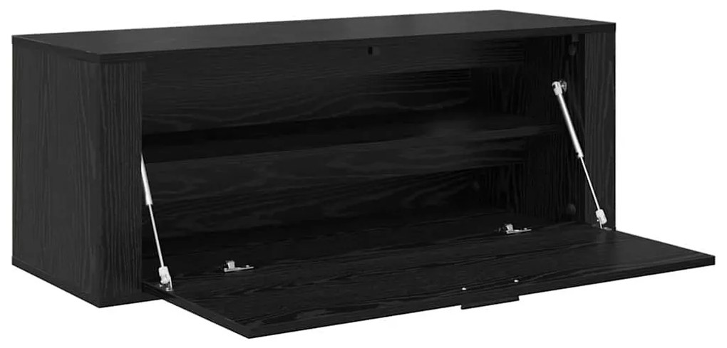 vidaXL Ντουλάπα Παπουτσιών με ράφι Μαύρη δρυς 100 x 35 x 38 εκ.