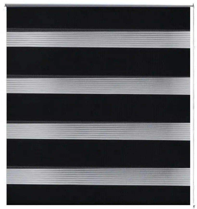 vidaXL Σύστημα Σκίασης Ρόλερ Zebra Μαύρο 140 x 175 εκ.