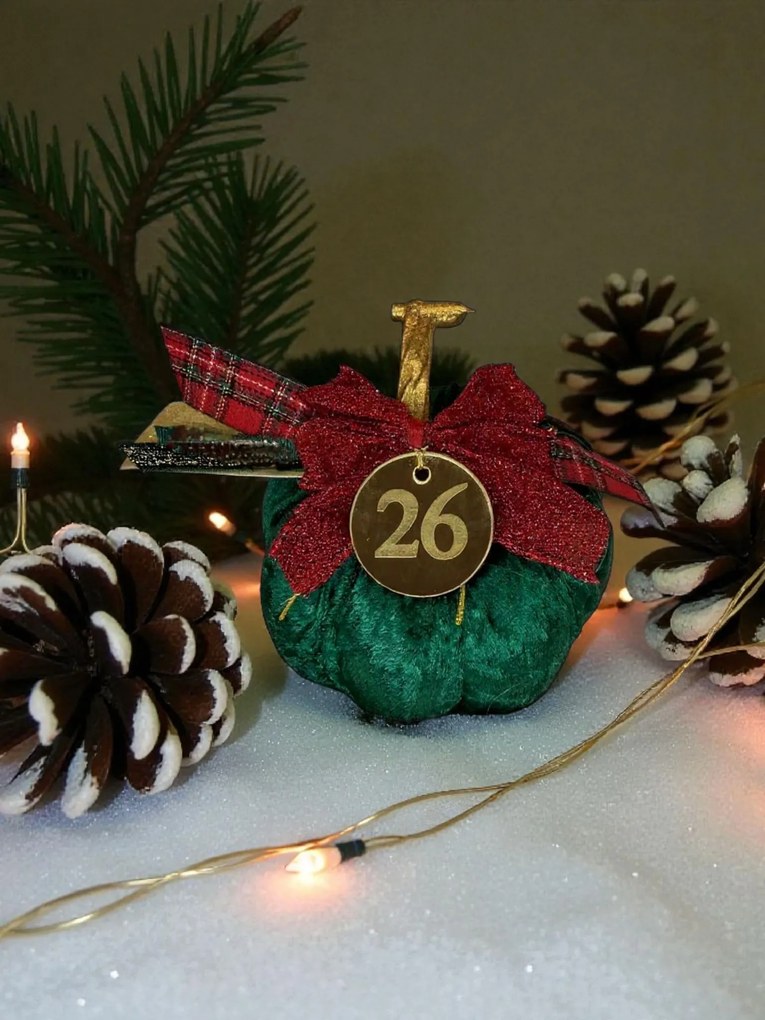 Κολοκύθα Σμαραγδί Πράσινο βελούδινη μεγάλη - Χρυσό