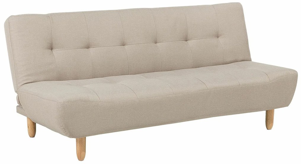 Καναπές κρεβάτι Berwyn 1550, Λειτουργία ύπνου, Beige, 182x83x80cm, Πόδια: Ξύλο,Ευκάλυπτος, Καουτσούκ