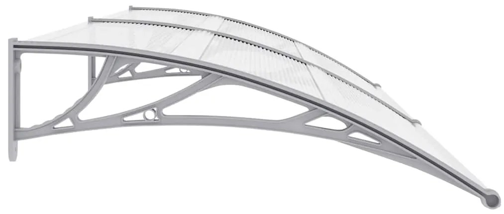 vidaXL Στέγαστρο Πόρτας Γκρι 240 x 100 εκ. Πολυανθρακικό