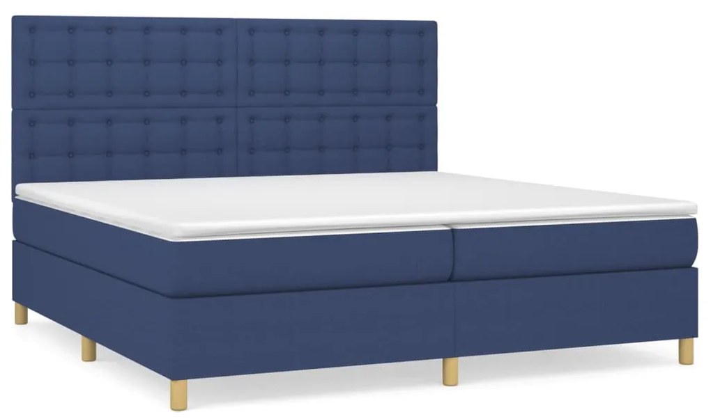 ΚΡΕΒΑΤΙ BOXSPRING ΜΕ ΣΤΡΩΜΑ ΜΠΛΕ 200X200 ΕΚ. ΥΦΑΣΜΑΤΙΝΟ 3142687