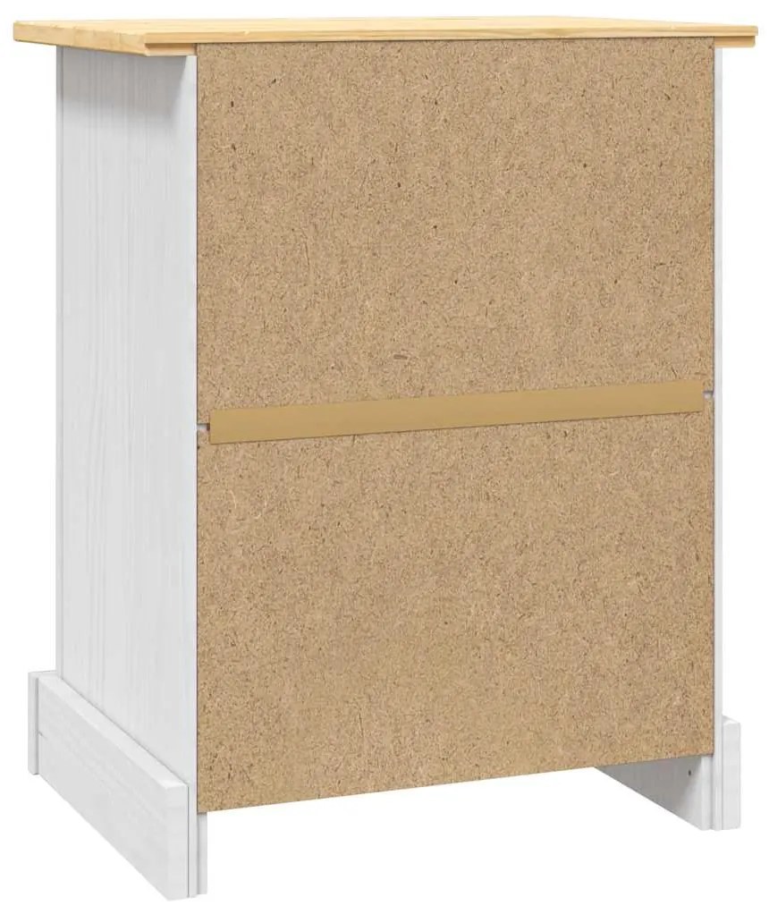 vidaXL Κομοδίνο Μεξικάνικο Στιλ Corona Λευκό 53x39x67 εκ. Ξύλο Πεύκου