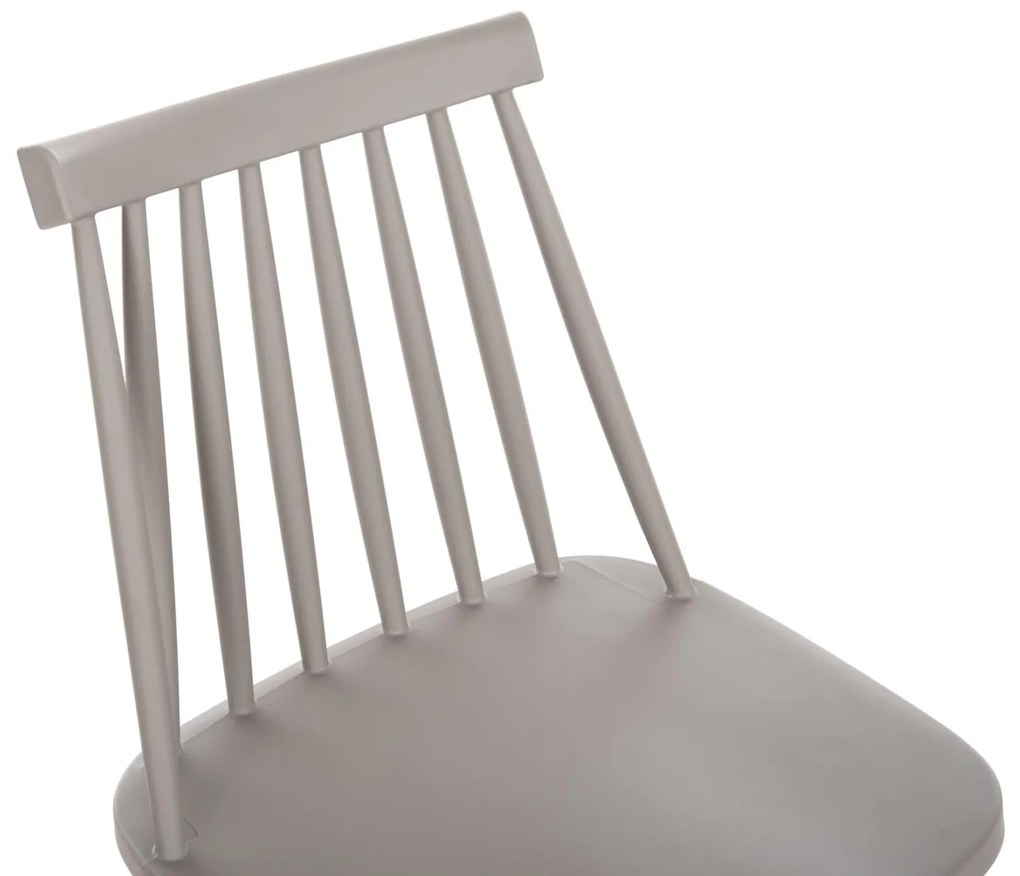 Σκαμπό μπαρ Ψηλό VANESSA C8459.20 σε Γκρί PP &amp; Μέταλλο 47x48,5x107Υεκ. 2αδα 47x48.5x107 εκ.