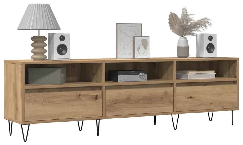 vidaXL Έπιπλο Τηλεόρασης τεχνίτης Δρυς 150x30x44,5 εκ.