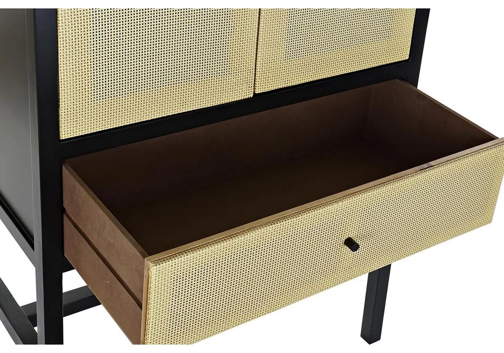 Ντουλάπι DKD Home Decor 80 x 38 x 160 cm Έλατο Φυσικό Μαύρο