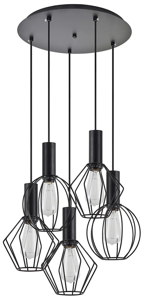 Φωτιστικό Οροφής Πολύφωτο Homelighting Adept Flex 77-8906 Black