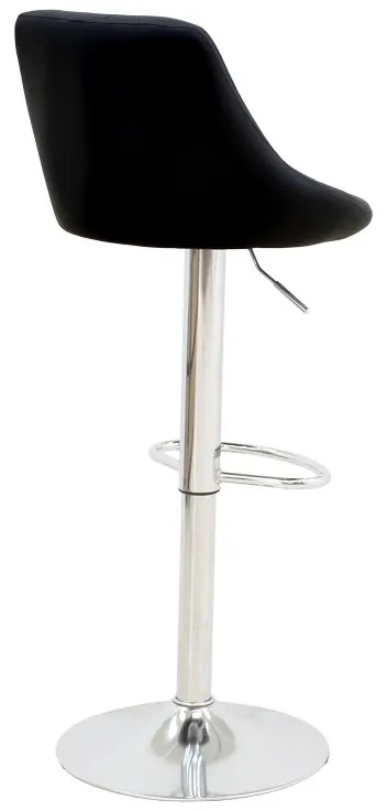 Σκαμπό μπαρ Runo πτυσσόμενο μαύρο pu-βάση χρωμίου 47x49x112