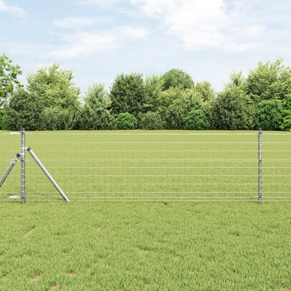 vidaXL Euro Fence 0.8x25 m Γαλβανισμένο Ατσάλι
