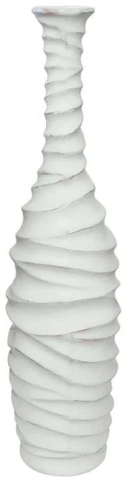 Βάζο Κυματιστό 06-00-94726 Φ20x86cm Antique White Marhome Fiberglass