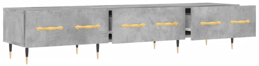 vidaXL Έπιπλο Τηλεόρασης Γκρι Σκυροδέματος 150x36x30 εκ. Επεξ. Ξύλο
