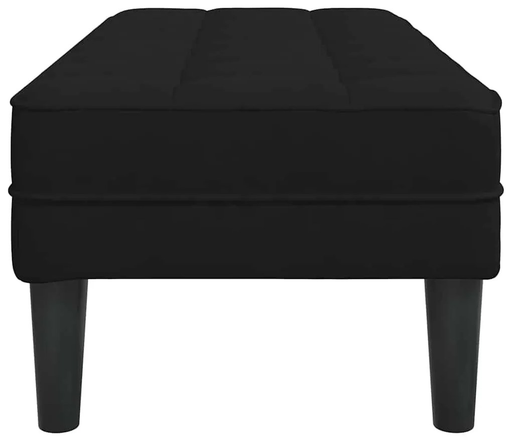 vidaXL παγκάκι με μαξιλάρι Μαύρο 113 x 57 x 39 εκ. Βελούδο