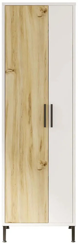 Στήλη Μπάνιου 956LCS1552 50,4x35,7x165cm White-Oak Μοριοσανίδα, Μέταλλο