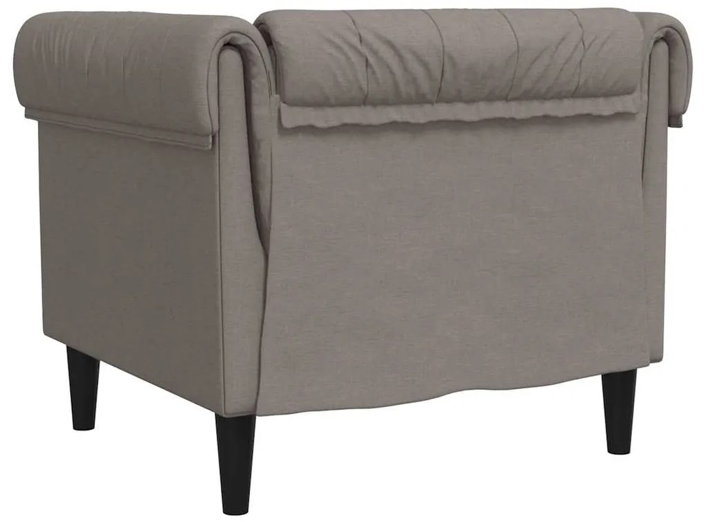 vidaXL Πολυθρόνα Chesterfield Taupe Υφασμάτινη