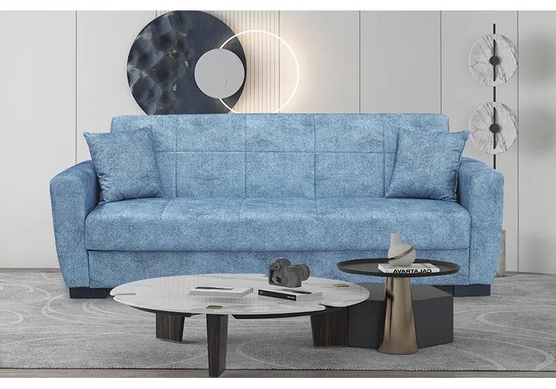Καναπές Κρεβάτι Anima Blue Grey Ύφασμα 3Θεσιος Με Αποθηκευτικό Χώρο 210x80x75Cm Κρεβ.180x100 Cm