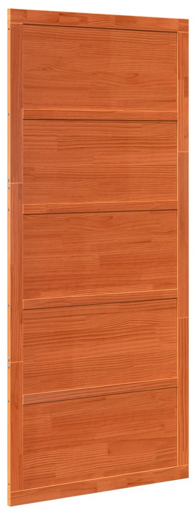 vidaXL Πόρτα Σταύλου Κερωμένο Καφέ 90x208 εκ. Μασίφ Ξύλο Κέδρου