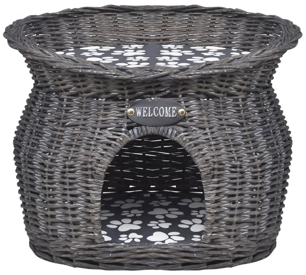 Γατόδεντρο/Σπίτι/ Κρεβάτι/Ονυχοδρόμιο με Μαξιλάρι από Ξύλο Ιτιάς