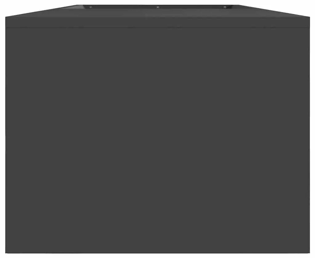 vidaXL Μαντεμένια Φωτιά με Αποθήκη Ξύλων Μαύρη 160x45x35 εκ. Ατσάλι