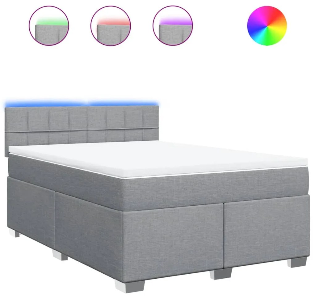 vidaXL Κρεβάτι Boxspring με Στρώμα Αν. Πράσινο 160x200εκ Υφασμάτινο