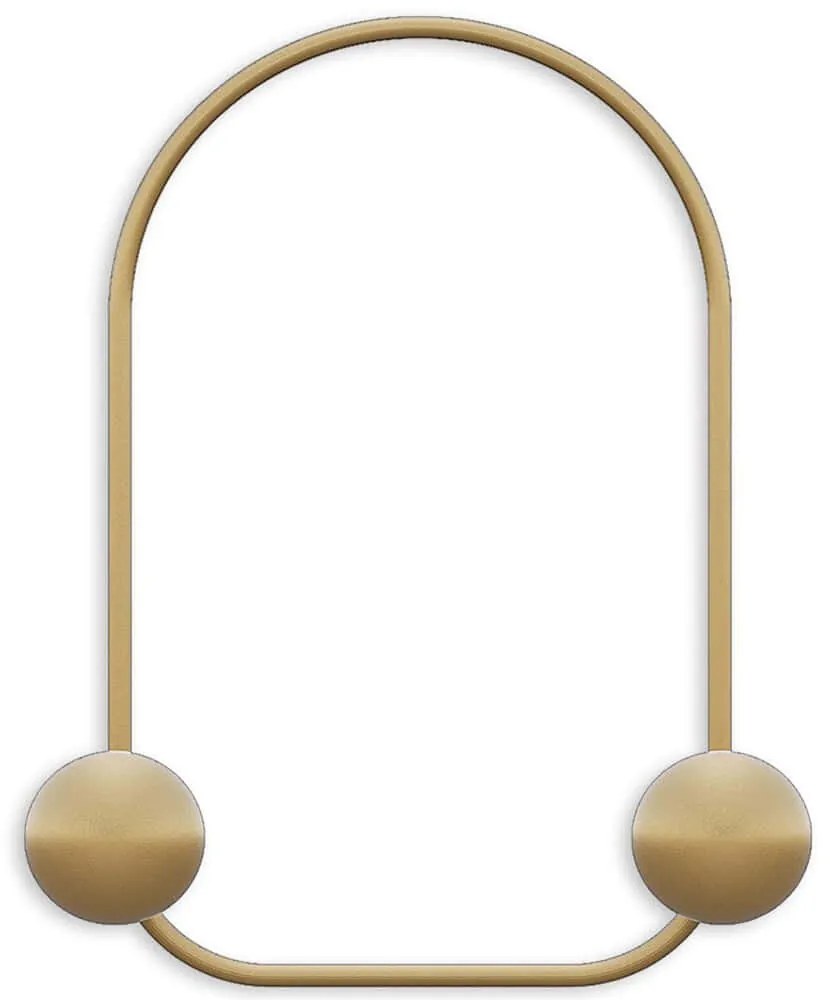 Κρεμάστρα Τοίχου 2 Θέσεων Frog 494PYT1156 25x7x33cm Gold Wallity Μέταλλο
