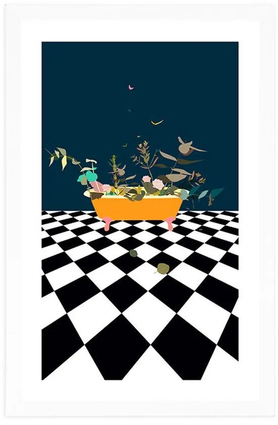 Αφίσα με πασπαρτού Φυτολογία γεμάτη φαντασία - 20x30 black