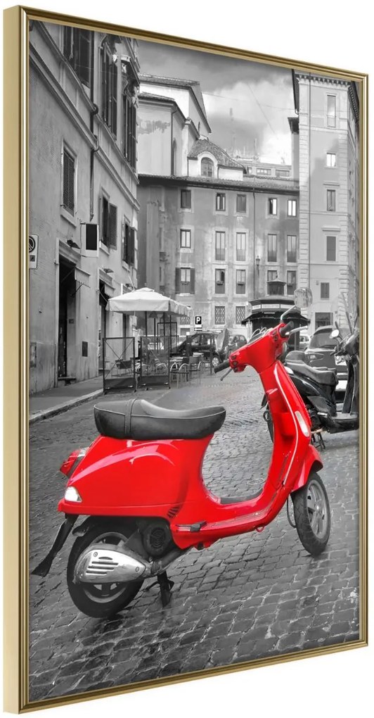 Αφίσα - The Most Beautiful Scooter - 30x45 - Χρυσό - Χωρίς πασπαρτού