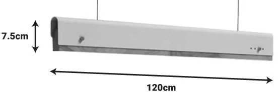 Φωτιστικό οροφής Rafmole pakoworld Led λευκό μέταλλο-ξύλο 120x7.5εκ