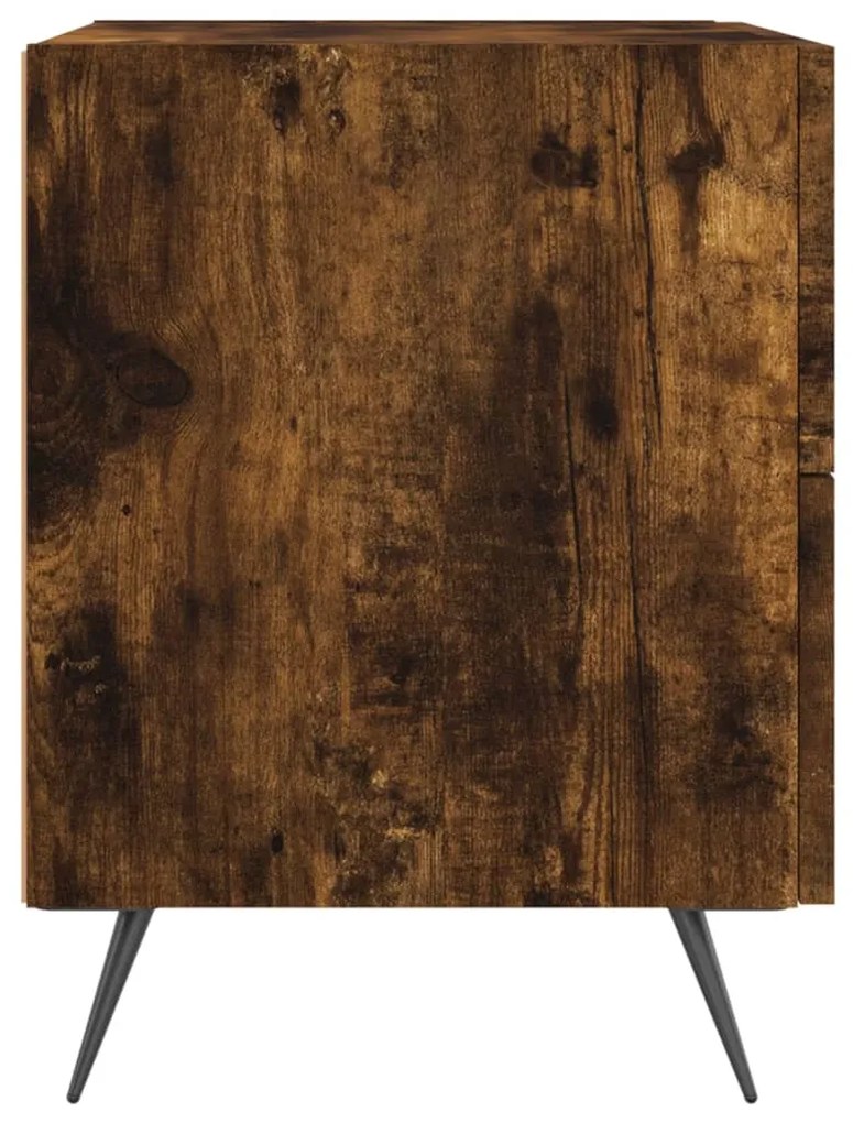 vidaXL Κομοδίνο Καπνιστή Δρυς 40 x 35 x 47,5 εκ. από Επεξεργ. Ξύλο