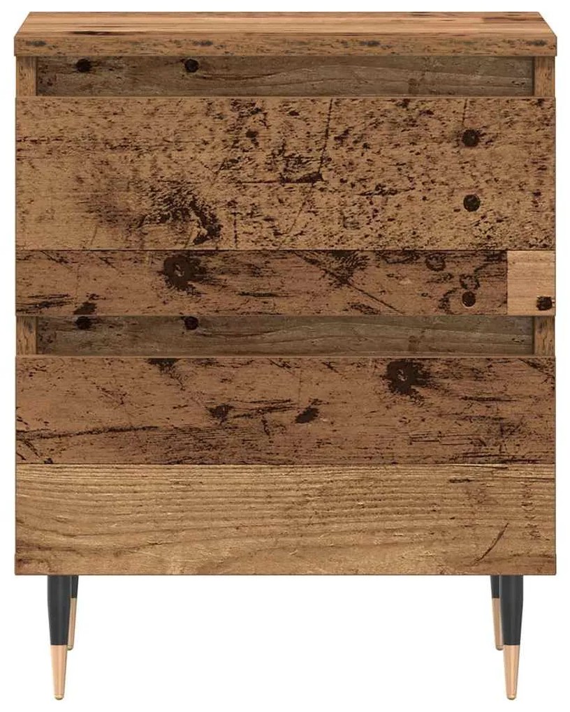 vidaXL Κομοδίνο 2 pcs Παλαιό ξύλο 40 x 35 x 50 εκ. Επεξεργασμένο ξύλο
